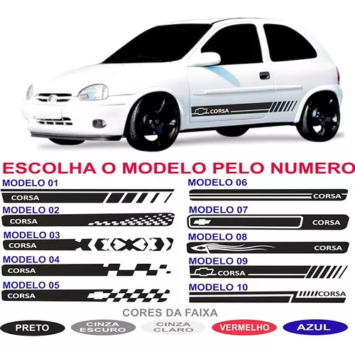 Adesivo Lateral Chevrolet Corsa Wind Sport Kit Gm