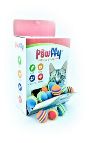 Juguete Gato Pawffy Pelota Extrasoft Colores 60pz Sunny