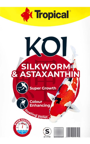 Koi Larva De Gusano Y Astaxantina S Tropical Koi Granel 250g