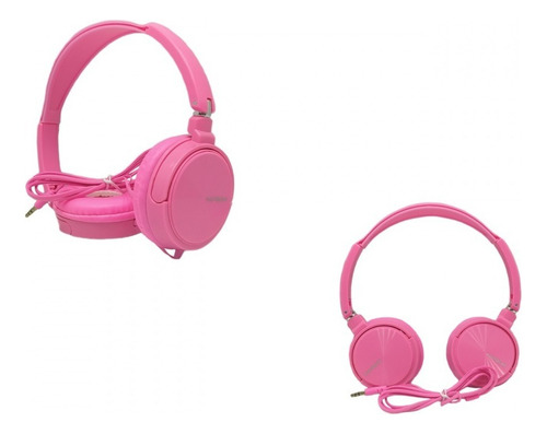 Fone De Ouvido Com Fio Headphone P2 Muito Top Cor Rosa