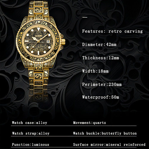 Reloj De Cuarzo Luminoso Impermeable Onola Man Color del fondo Verde