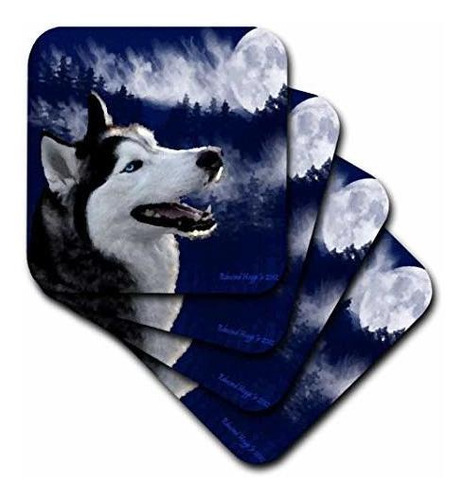 3drose Husky De Alaska De Ojos Azules - Posavasos De Baldosa