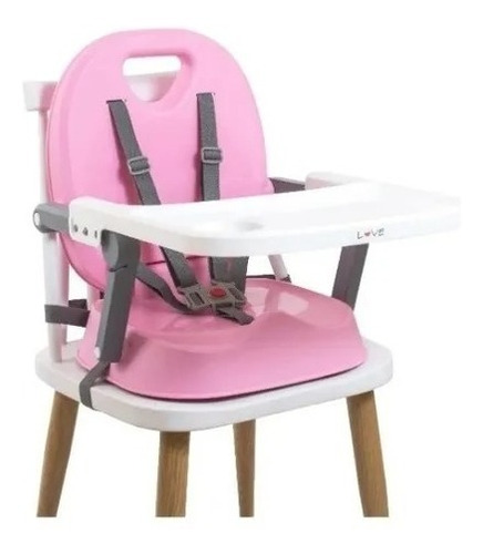 Silla De Comer Bebe 3 En 1 Love 660 Convertible Booster Color Rosa Silla Convertible