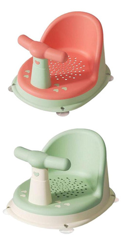 Silla De Ducha Para Niños Pequeños Rosa Y Verde Base Verde