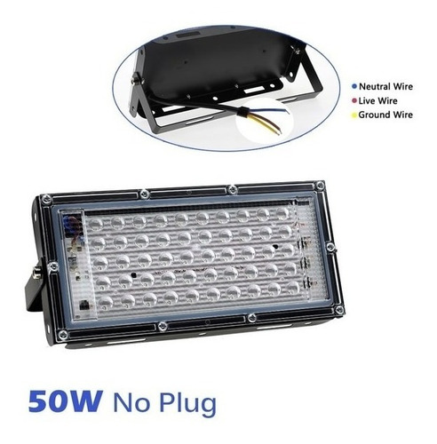 Imagen 4 de 8 de Reflector Led 50w Luz Negra Ultravioleta Super Brillo Uv