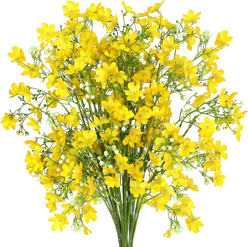 Flores Artificiales 8 Piezas Con Tallos Largos, Flores De S
