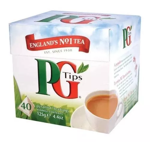 PG Tips Té negro de alta calidad bolsas de pirámide de té negro 40 unidades  – Yaxa Colombia