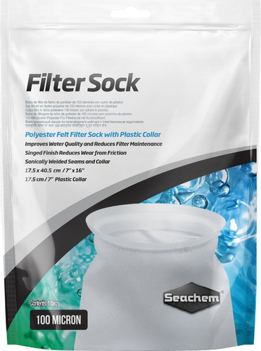 Seachem Filter Socks Filtro Calcetín 7.5x40.5 Cm