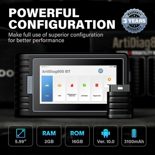 Imagen 4 de 8 de Topdon Artidiag800 Bt Full Sistemas + 28 Servicios No Mk808