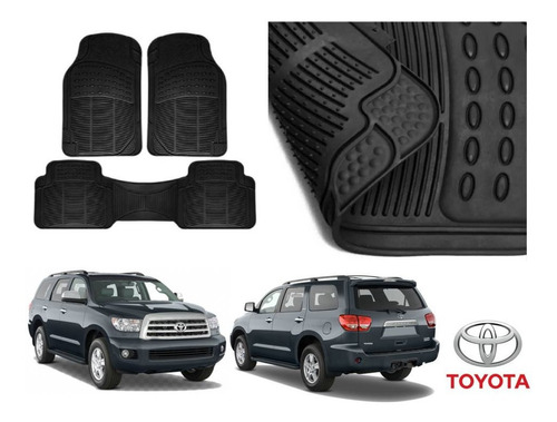 Kit Tapetes 3 Filas Toyota Sequoia 2011 Rubber Black Origina