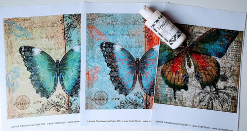 Transferencia Color Set Mariposas Laura Craft