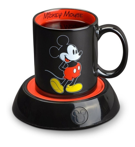 Taza Cerámica Calentador Mickey Mouse Café Té Agitador Ofert