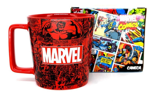 Caneca Marvel Logo | Oficial Licenciada | 400 Ml 