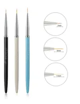 Comprar Set 3 Pinceles Liners Para Nail Art Deco Uñas Metal Esculpid