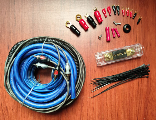 100% Cobre Kit Instalación Calibre 4 2500 Watts Rms Anl Fuse