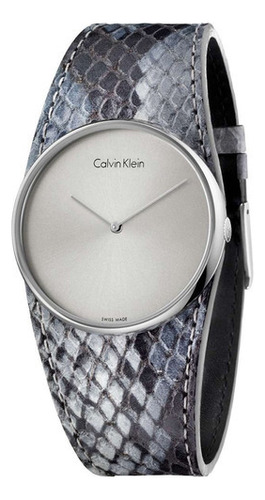 Reloj Calvin Klein Spellbound Original Para Dama K5v231q4 Color de la correa Gris oscuro Color del bisel Plateado Color del fondo Gris