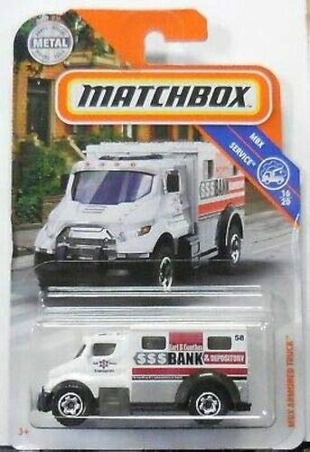 Matchbox Mbx White Armored Truck Camion Bunny Toys