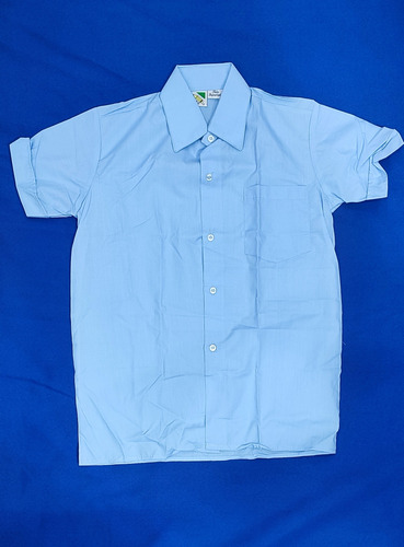 Camisas Escolares Azul Y Beige 