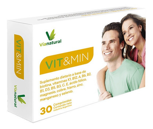Imagen 1 de 2 de Vit&min X 30 Comp ( Vitaminas Y Minerales ) - Via Natural