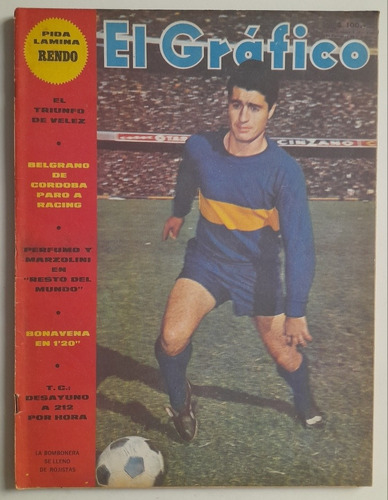 Revista El Grafico 2562 Rojas Boca Velez Ringo Bonavena