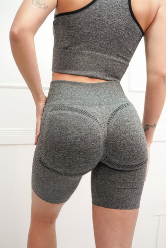 Conjunto Deportivo Calza Biker Pump Y Top Calce Perfecto