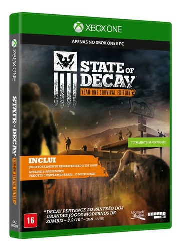 Midia Física State Of Decay Year One Survi Xbox One/ Series (Usado)