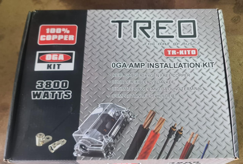 Treo Kit De Cables #0 100% Cobre Tr-kit0 Instalacion Ampli