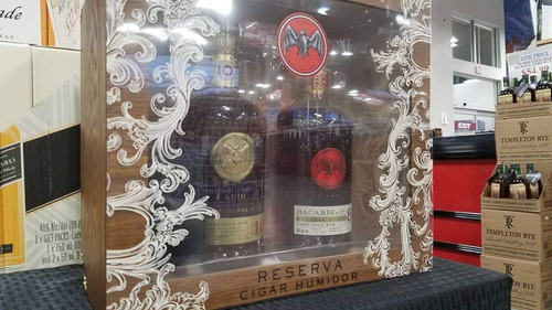 Bacardi 8 Y 10 Reserva Cigar Humidor Envio Sin Cargo