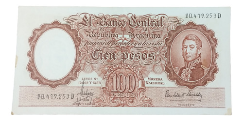 Moneda Nacional Billete $100 Mb (Usado)