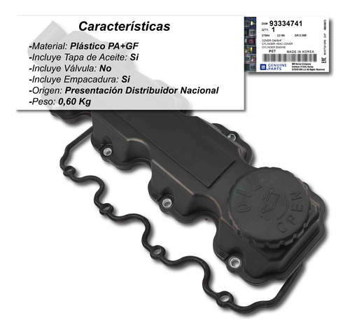 Tapa Valvulas Chevrolet Corsa 2003 2004 2005 2006