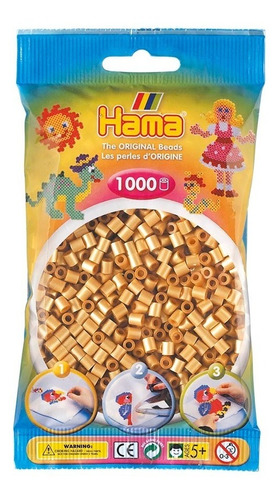 Hama Beads Midi Perler 1000 Unid. Color Dorado Pixel Art