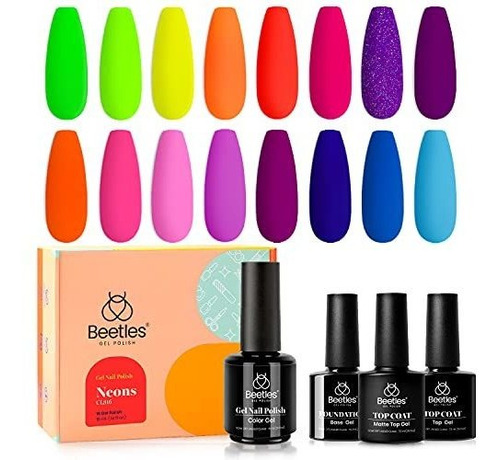 Esmalte - Beetles Gel Nail Polish Kit, 19 Pcs 15ml Neon Coll