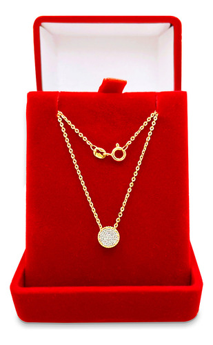 Cordão Bailarina Com Chuveiro Em Ouro 18k Zircônias 50cm Cor Amarelo