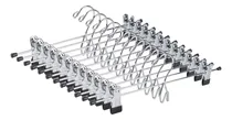 Comprar Paquete De 12 Perchas De Metal Apilables Para Faldas Y Panta