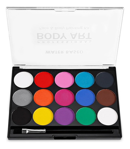 Rosto Pintura Profissional Base De Gua 15 Cores Lavveis