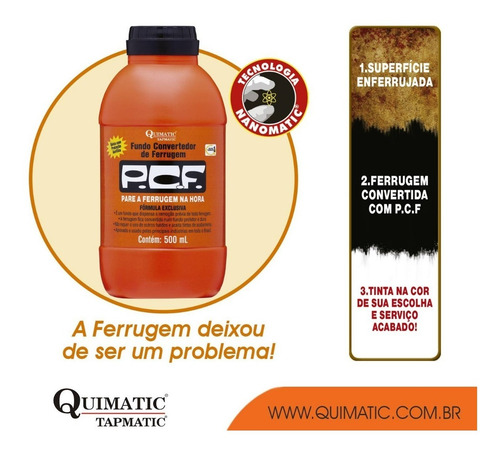 Imagem 5 de 7 de 2 Pcf Fundo Convertedor De Ferrugem - 1 Litro