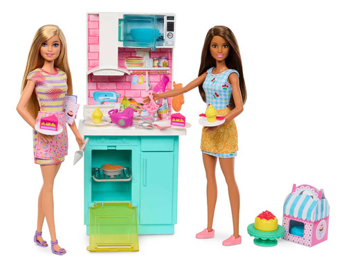 Barbie Set De Juego Horneando Pastel De Cumpleaños