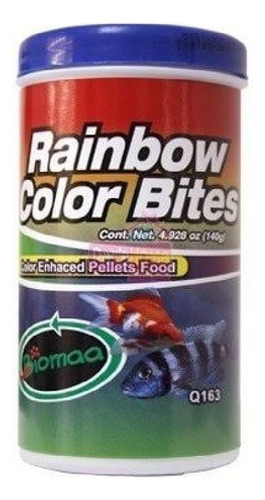 Biomaa Alimento Rainbow Color Bite 140 G Peces Acuario Pecera Color Saludables Nutritivos