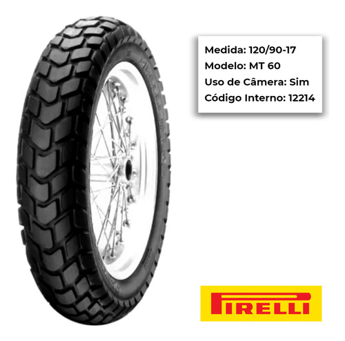 Pirelli Enduro Street Pneu Traseiro MT 60 120/90-17