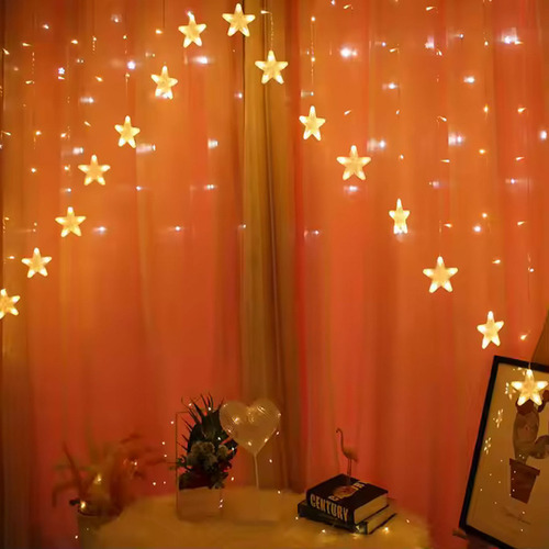 Para Guirnalda De Luces Navideñas Con Forma Estrella Para