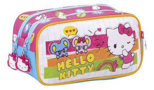 Hello kitty cartuchera doble -school Fucsia