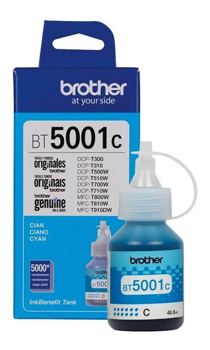 Botella Tinta Brother Original Bt5001c Cyan T300 T500w