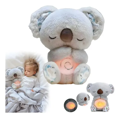 Koala De Peluche Para Aliviar La Ansiedad – Nutria Bebé Que Respira Con Música, Luces Y Movimiento – Juguete Relajante Para Dormir