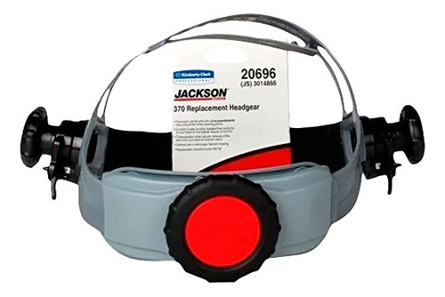 Cabezal Jackson 370 Para Careta De Soldar Tipo Huevito Fibra Color Gris Con Rojo