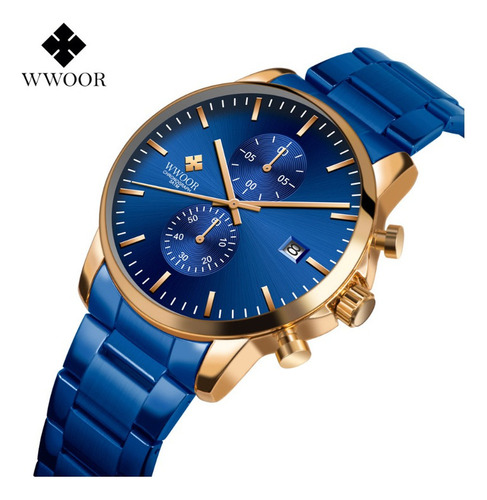 Relojes Cronógrafos Wwoor Quartz Calendar Para Hombre