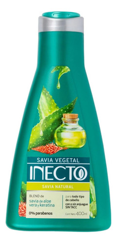 Inecto Savia Natural Aloe Vera Con Y Sin Enjuague 400ml