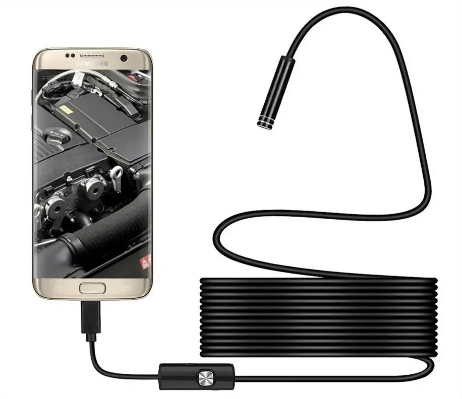 Camera Sonda Inspeção Endoscópica Celular Android Pc Led
