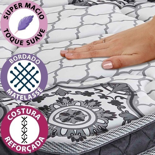 Cama Box Casal colchão molas ensacadas pillow 138cm x 188cm x 57cm