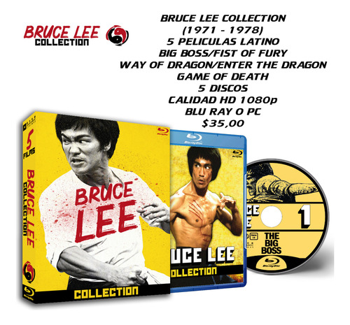 Bruce Lee Coleccion De Peliculas Hd Latino