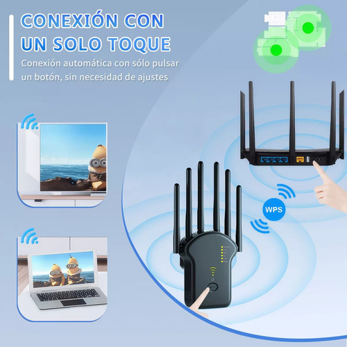 Repetidor Wifi 5g Extensor Señal Inalámbrico Router 1200mbps Mx5